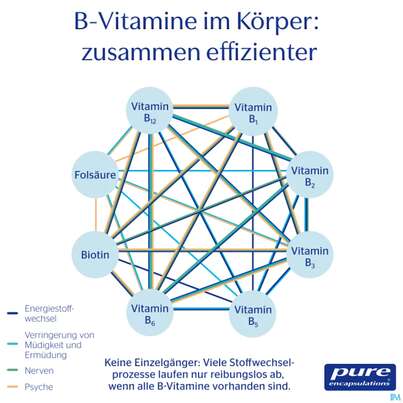 Sie sehen eine Packung Pure Encapsulations Kapseln B-complex Bce3a 30st, Produktbild: 03 Pure Encapsulations Kapseln B-complex Bce3a 30st, A-Nr.: 5907785 - 03