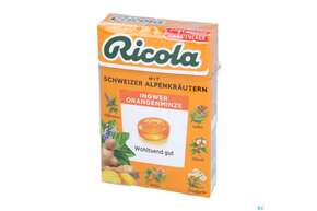 Ricola Zuckerfrei Ingwer Orangenminze Box 50g, A-Nr.: 5627525 - 01