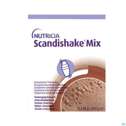 Sie sehen eine Packung Scandishake/85g Kakao Mix 6x85g 6st, Produktbild: 01 Scandishake/85g Kakao Mix 6x85g 6st, A-Nr.: 5438095 - 01