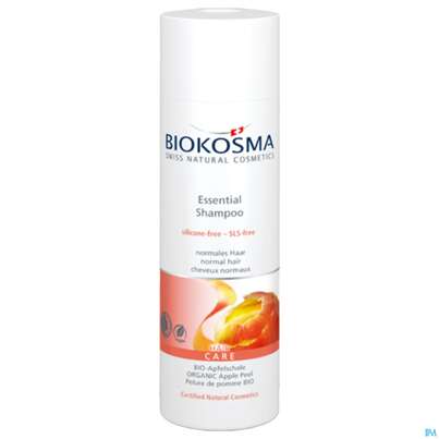 Sie sehen eine Packung Shampoon Biokosma Essential Apfelschale Nr60348 200ml, Produktbild: 01 Shampoon Biokosma Essential Apfelschale Nr60348 200ml, A-Nr.: 3499336 - 01