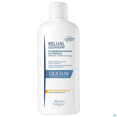 Sie sehen eine Packung Shampoon Ducray Kelual Squanorm Anti-trockene Schuppen 400ml, Produktbild: 02 Shampoon Ducray Kelual Squanorm Anti-trockene Schuppen 400ml, A-Nr.: 5921762 - 02