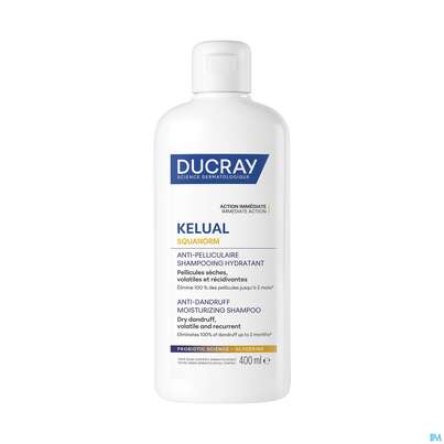Sie sehen eine Packung Shampoon Ducray Kelual Squanorm Anti-trockene Schuppen 400ml, Produktbild: 03 Shampoon Ducray Kelual Squanorm Anti-trockene Schuppen 400ml, A-Nr.: 5921762 - 03