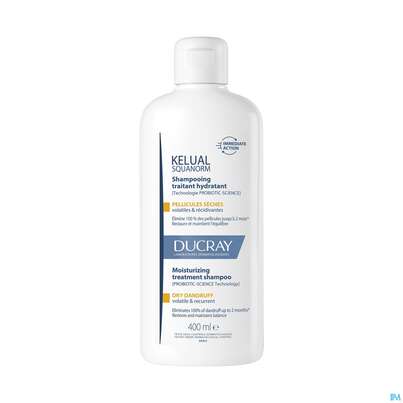 Sie sehen eine Packung Shampoon Ducray Kelual Squanorm Anti-trockene Schuppen 400ml, Produktbild: 04 Shampoon Ducray Kelual Squanorm Anti-trockene Schuppen 400ml, A-Nr.: 5921762 - 04