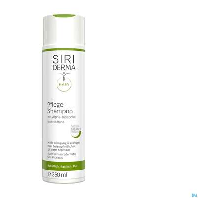 Sie sehen eine Packung Shampoon Siriderma Pflege Ohne Duftstoffe 250ml, Produktbild: 01 Shampoon Siriderma Pflege Ohne Duftstoffe 250ml, A-Nr.: 3849569 - 01