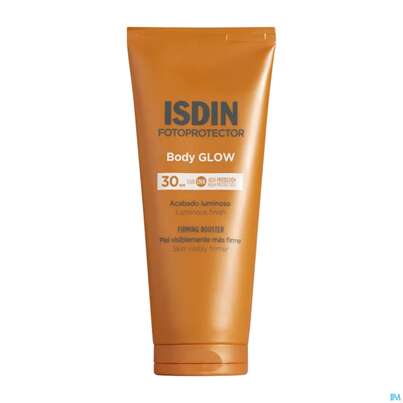 Sie sehen eine Packung Sonnenprodukte Isdin/fotoprotector Body Glow Lsf30 200ml, Produktbild: 01 Sonnenprodukte Isdin/fotoprotector Body Glow Lsf30 200ml, A-Nr.: 5909407 - 01