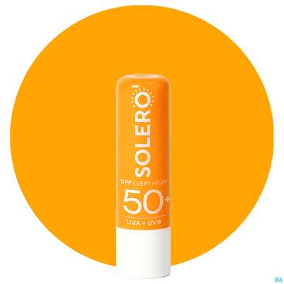 Sie sehen eine Packung Sonnenprodukte Solero Lippenschutzstick Spf50+ 4,8g, Produktbild: 03 Sonnenprodukte Solero Lippenschutzstick Spf50+ 4,8g, A-Nr.: 5917453 - 03