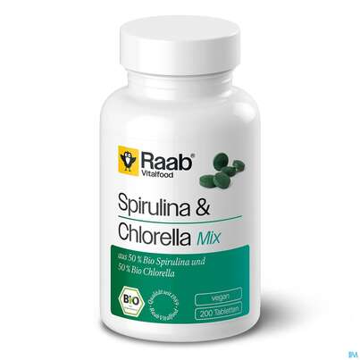 Spirulina +chlorella Bio Tabl -raab 200st, A-Nr.: 5871722 - 01