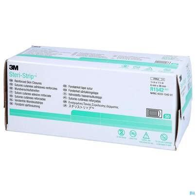 Sie sehen eine Packung Steri Strips (3m) Wundverschluss-streifen Elastic 6x 38mm Nr1542 6st, Produktbild: 03 Steri Strips (3m) Wundverschluss-streifen Elastic 6x 38mm Nr1542 6st, A-Nr.: 2367466 - 03
