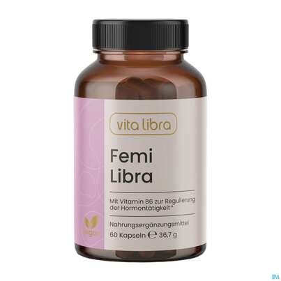 Sie sehen eine Packung Vita Libra Kapseln Femilibra 60st, Produktbild: 02 Vita Libra Kapseln Femilibra 60st, A-Nr.: 5973931 - 02
