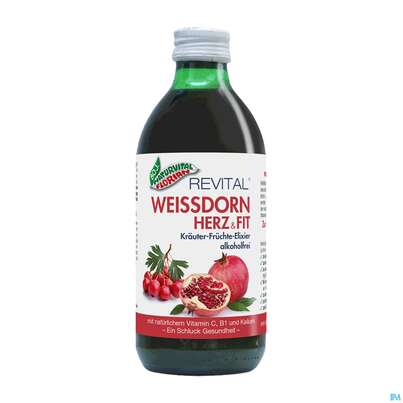 Sie sehen eine Packung Weissdorn Herz+fit Granatapfel Revital Alkoholfrei Kraeuter Fruechte 330ml, Produktbild: 03 Weissdorn Herz+fit Granatapfel Revital Alkoholfrei Kraeuter Fruechte 330ml, A-Nr.: 3725790 - 03