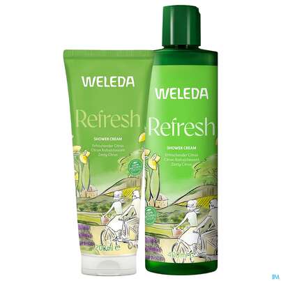 Sie sehen eine Packung Weleda Refresh Shower Cream Citrus 400ml, Produktbild: 09 Weleda Refresh Shower Cream Citrus 400ml, A-Nr.: 5909465 - 09