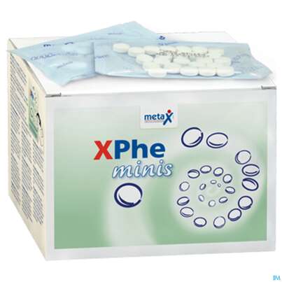 Sie sehen eine Packung Xphe Minis Tabl Pku Ab 7 Jahre 30x 2 1pk, Produktbild: 02 Xphe Minis Tabl Pku Ab 7 Jahre 30x 2 1pk, A-Nr.: 4161378 - 02