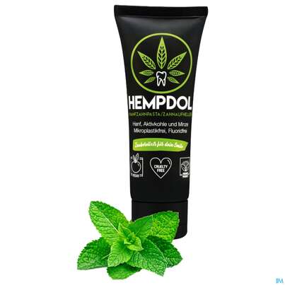 Sie sehen eine Packung Zahnpaste Hempdol Zahnaufheller 60ml, Produktbild: 02 Zahnpaste Hempdol Zahnaufheller 60ml, A-Nr.: 5750591 - 02