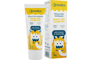 Nordics Zahnpasta Kids Orange-Clementine ohne Fluor, A-Nr.: 5332215 - 01