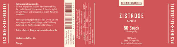 Sie sehen eine Packung Kasimir und Lieselotte - Zistrose Bio Kapseln, Produktbild: 02 Kasimir und Lieselotte - Zistrose Bio Kapseln, A-Nr.: 5177192 - 02