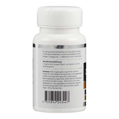 Sie sehen eine Packung Zink Aktiv 15 Kapseln, Produktbild: 03 Zink Aktiv 15 Kapseln, A-Nr.: 5638931 - 03