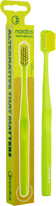 Sie sehen eine Packung Nordics Öko Zahnbürste Premium PLA Grün, Produktbild: 01 Nordics Öko Zahnbürste Premium PLA Grün, A-Nr.: 5666910 - 01