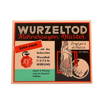 Sie sehen eine Packung Wurzeltod Kurpackung 6 Pflaster + Bad, Produktbild: 01 Wurzeltod Kurpackung 6 Pflaster + Bad, A-Nr.: 5034802 - 01
