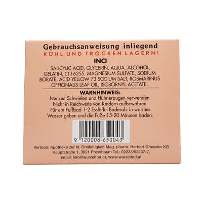 Sie sehen eine Packung Wurzeltod Kurpackung 6 Pflaster + Bad, Produktbild: 02 Wurzeltod Kurpackung 6 Pflaster + Bad, A-Nr.: 5034802 - 02