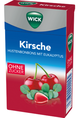 Sie sehen eine Packung WICK WILDKIRSCHE&EUKALYPTUS zfr.72g,Btl., Produktbild: 03 WICK WILDKIRSCHE&EUKALYPTUS zfr.72g,Btl., A-Nr.: 3833580 - 03