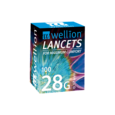 Sie sehen eine Packung Wellion 28G Lanzetten, 100 Stk., Produktbild: 01 Wellion 28G Lanzetten, 100 Stk., A-Nr.: 3387471 - 01