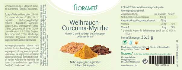 Floramed Weihrauch-Curcuma-Myrrhe, A-Nr.: 4390340 - 01