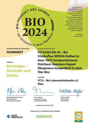 Sie sehen eine Packung VITA1001 - Bio Vitalkaffee (PREMIUM REISHI-Kaffee) | 250g, Produktbild: 09 VITA1001 - Bio Vitalkaffee (PREMIUM REISHI-Kaffee) | 250g, A-Nr.: 4041786 - 09