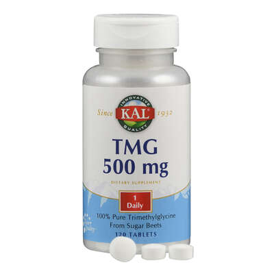 Sie sehen eine Packung Supplementa TMG (Trimethylglycine) 500 mg Tabletten, Produktbild: 04 Supplementa TMG (Trimethylglycine) 500 mg Tabletten, A-Nr.: 5597385 - 04