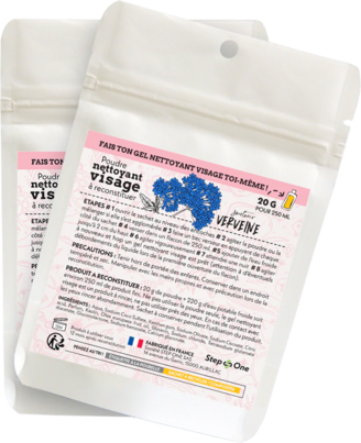 Sie sehen eine Packung Gesichts Reinigungs Creme Pulver mit Verbeneduft StepOne, Produktbild: 01 Gesichts Reinigungs Creme Pulver mit Verbeneduft StepOne, A-Nr.: 5666979 - 01