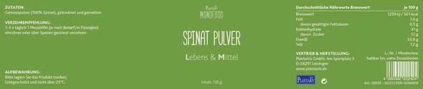 Spinat Pulver 130g, A-Nr.: 4745576 - 04