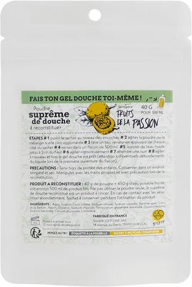 Sie sehen eine Packung Duschgel Pulver Passionsfrucht StepOne, Produktbild: 01 Duschgel Pulver Passionsfrucht StepOne, A-Nr.: 5447059 - 01