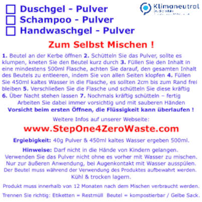Duschgel Pulver Mandel Honig StepOne, A-Nr.: 5447065 - 02