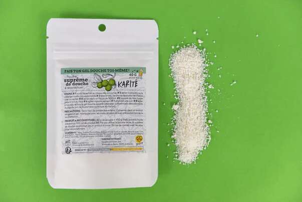 Sie sehen eine Packung Duschgel Pulver Shea Butter StepOne, Produktbild: 03 Duschgel Pulver Shea Butter StepOne, A-Nr.: 5447042 - 03