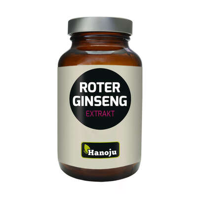 Sie sehen eine Packung Hanoju Roter Ginseng Kapseln 450mg, Produktbild: 01 Hanoju Roter Ginseng Kapseln 450mg, A-Nr.: 4256334 - 01