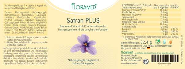 Floramed Safran Plus, A-Nr.: 4390328 - 01