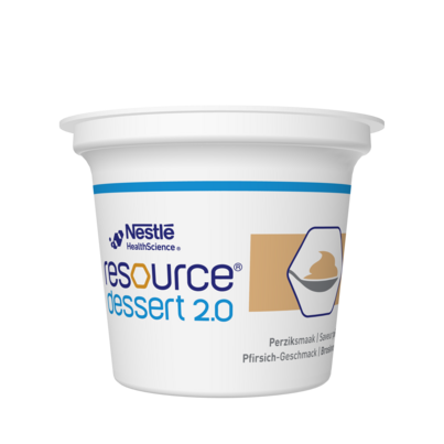 Sie sehen eine Packung Resource Dessert 2.0 Pfirsich, Produktbild: 01 Resource Dessert 2.0 Pfirsich, A-Nr.: 4630005 - 01
