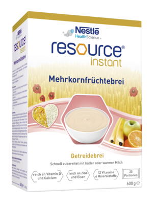 Sie sehen eine Packung Resource® Instant Mehrkornfrüchtebrei, Produktbild: 01 Resource® Instant Mehrkornfrüchtebrei, A-Nr.: 2694320 - 01