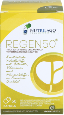 Sie sehen eine Packung REGEN50 NUTRILAGO KAPSELN (60 ST), Produktbild: 01 REGEN50 NUTRILAGO KAPSELN (60 ST), A-Nr.: 5814730 - 01