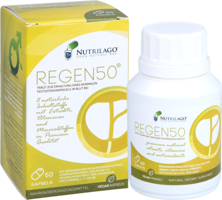 Sie sehen eine Packung REGEN50 NUTRILAGO KAPSELN (60 ST), Produktbild: 04 REGEN50 NUTRILAGO KAPSELN (60 ST), A-Nr.: 5814730 - 04