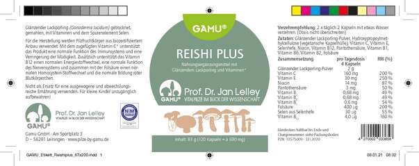 Gamu Reishi Plus Kapseln, A-Nr.: 5600331 - 03