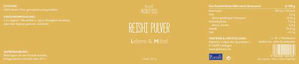 Sie sehen eine Packung Reishi Pulver 150g, Produktbild: 02 Reishi Pulver 150g, A-Nr.: 5606428 - 02