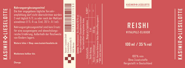 Sie sehen eine Packung Kasimir und Lieselotte Reishi Tinktur, Produktbild: 03 Kasimir und Lieselotte Reishi Tinktur, A-Nr.: 5176330 - 03