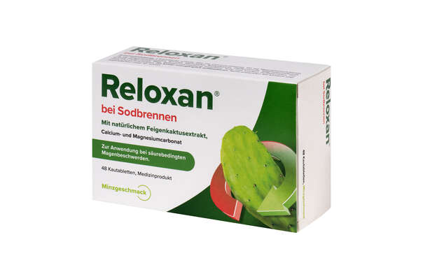 Sie sehen eine Packung Reloxan® Kautablette Minzgeschmack, Produktbild: 02 Reloxan® Kautablette Minzgeschmack, A-Nr.: 5510852 - 02