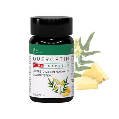 Sie sehen eine Packung doc nature‘s QUERCETIN PLUS-KAPSELN, Produktbild: 02 doc nature‘s QUERCETIN PLUS-KAPSELN, A-Nr.: 5424495 - 02