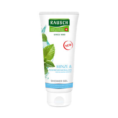 Sie sehen eine Packung RAUSCH Minze SHOWER GEL, Produktbild: 01 RAUSCH Minze SHOWER GEL, A-Nr.: 4948581 - 01