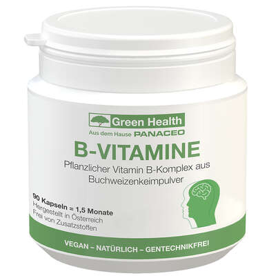 Sie sehen eine Packung Green Health B-VITAMINE, Produktbild: 01 Green Health B-VITAMINE, A-Nr.: 5316742 - 01