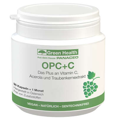Sie sehen eine Packung Green Health OPC+C, Produktbild: 01 Green Health OPC+C, A-Nr.: 3388499 - 01