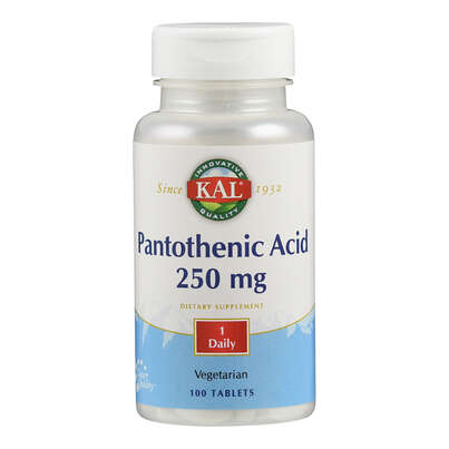Supplementa Pantothensäure (Vitamin B5) 250 mg Tabletten, A-Nr.: 5396184 - 01