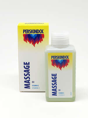 Sie sehen eine Packung Perskindol Massage Öl, Produktbild: 05 Perskindol Massage Öl, A-Nr.: 2058268 - 05