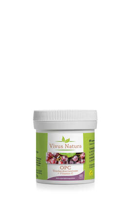 Sie sehen eine Packung OPC Traubenkernextrakt + Vitamin C Kapseln, Produktbild: 02 OPC Traubenkernextrakt + Vitamin C Kapseln, A-Nr.: 5758871 - 02